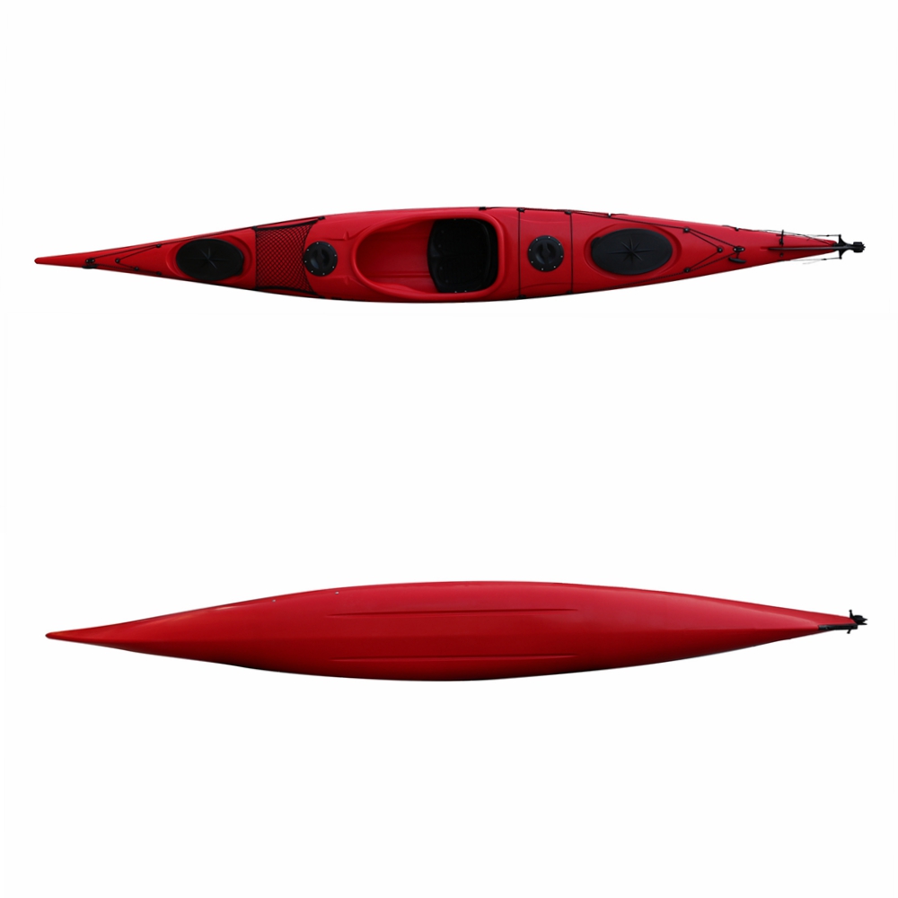 VK-31 GASSIC:1 Person Sit-In Plastic Canoe PE/HDPE Hull Material Outdoor Sea Ocean Factory Batch Generation 16.8 Ft Pedal Kayak