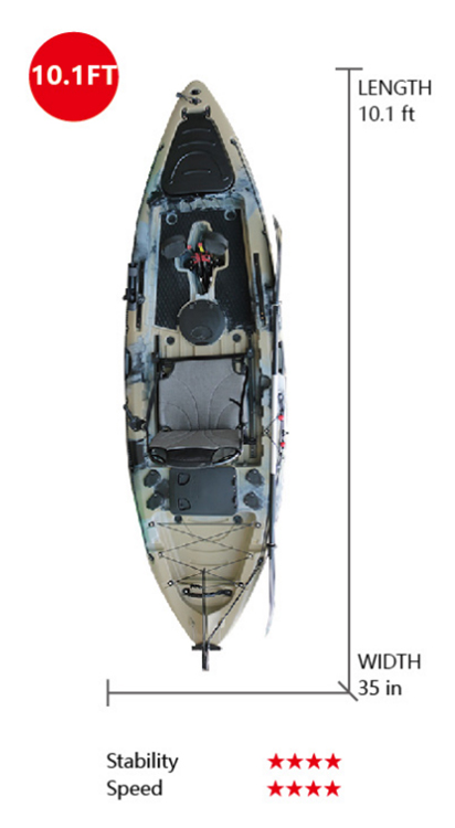 VK-26 KOROT: 10.1 ft Single Flap Pedal Drive Kayak