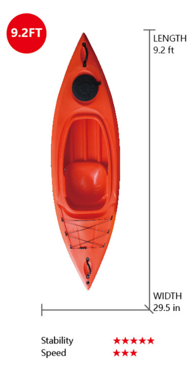 VK-08 LUX: 9.2 ft Single Sit in Touring Kayak