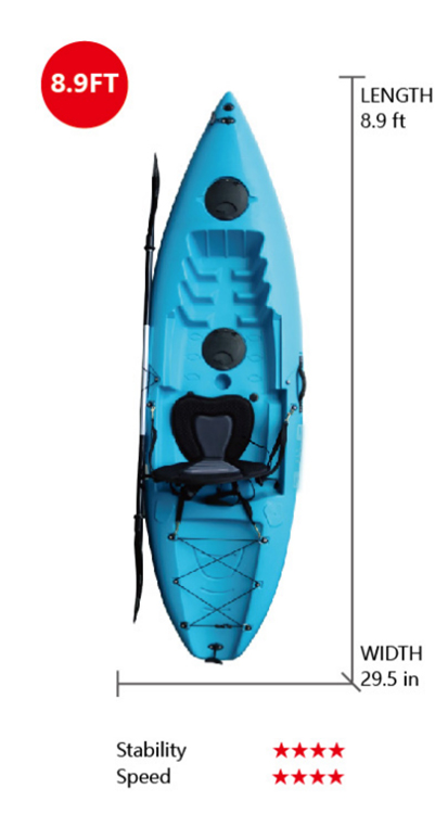VK-06 NANCY: 8.9 ft Single Person Kayak